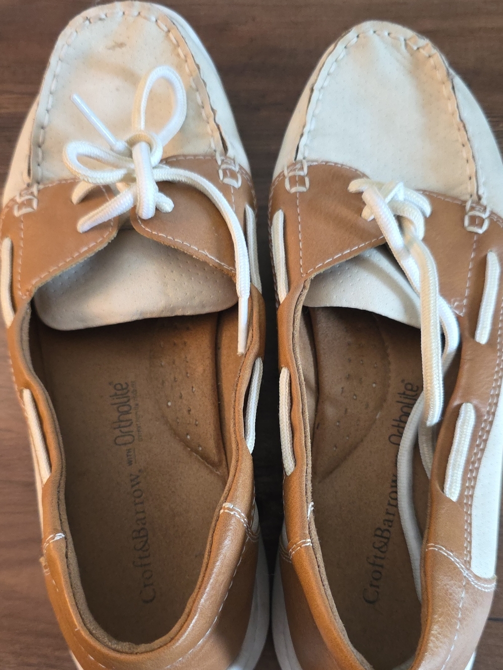 croft & barrow Tan and Cream Women's Moccasins